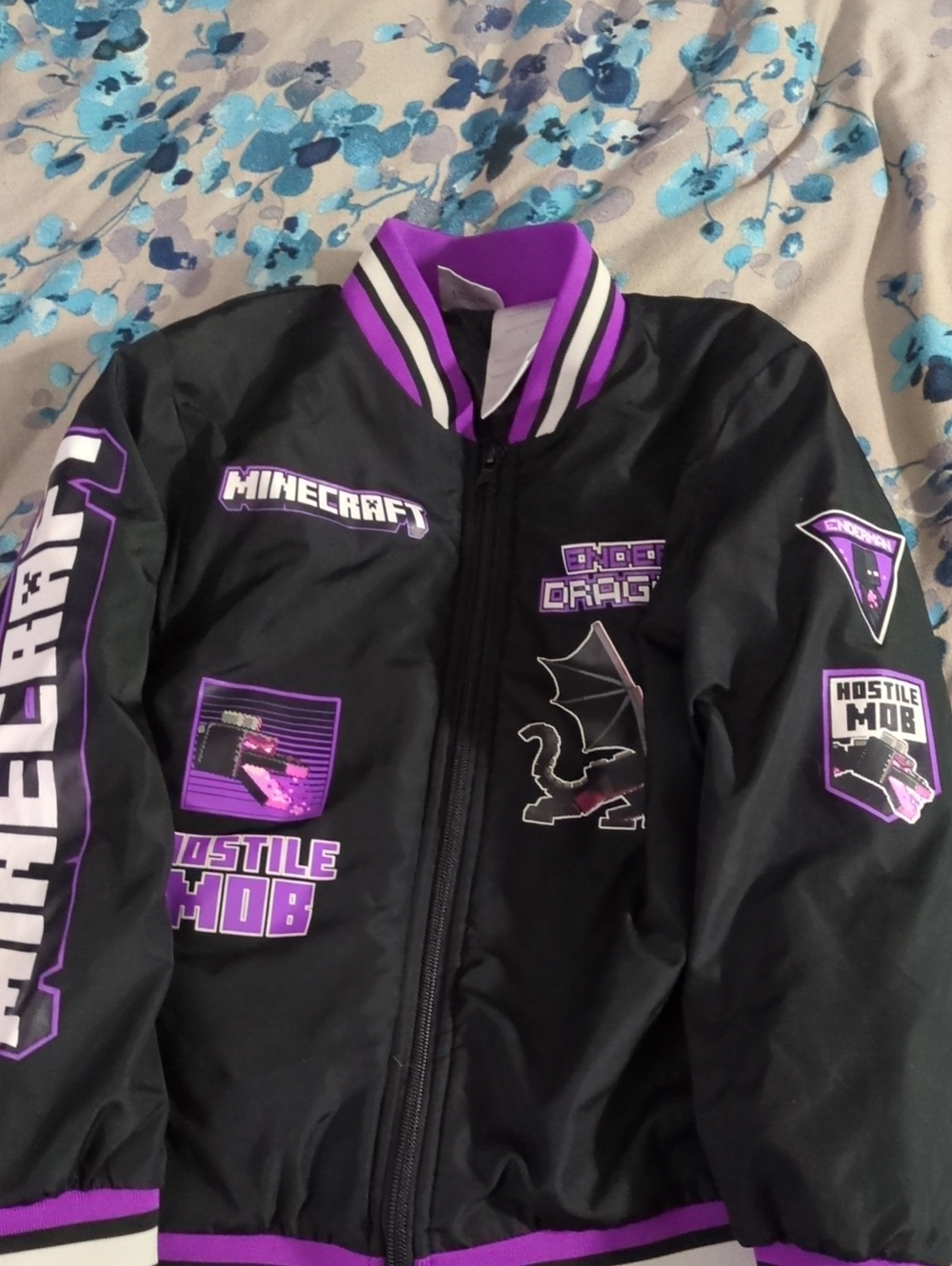 Minecraft Kids Ender Dragon Bomber Jacket